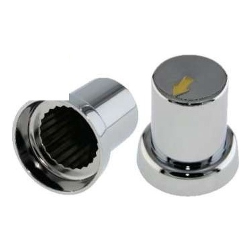 Chrome Plastic Wheel Nut Covers 33mm Push-On (Pack of 10)