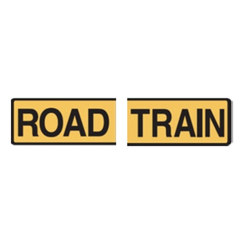 3M Class 1 Aluminium Rear Marker Sign 'ROAD TRAIN' 510x250mm