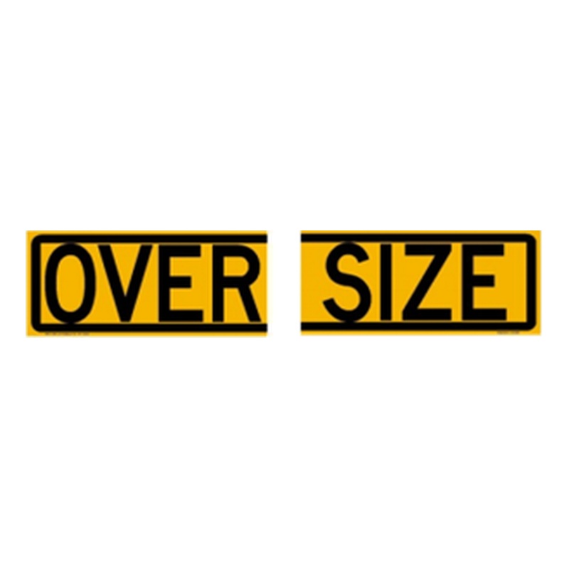 3M Class 1 Aluminium Rear Marker Sign 'OVERSIZE' 510x250mm