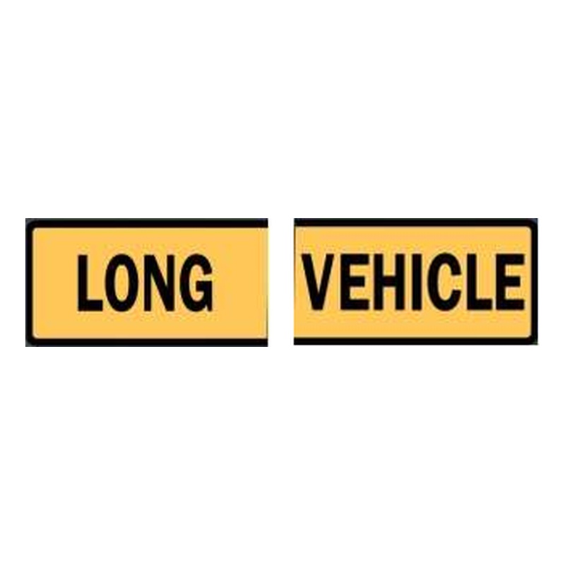 3M Class 1 Aluminium Rear Marker Sign 'LONG VEHICLE' 600x450mm