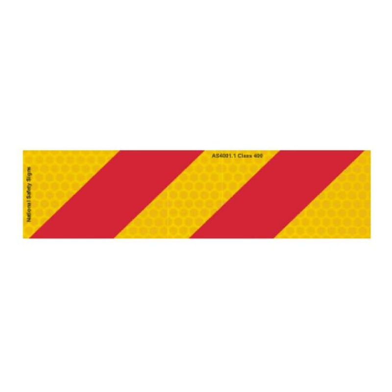 3M Class 1 41A Zebra Rear Marker Aluminium Plate 400x100mm (Left Hand)