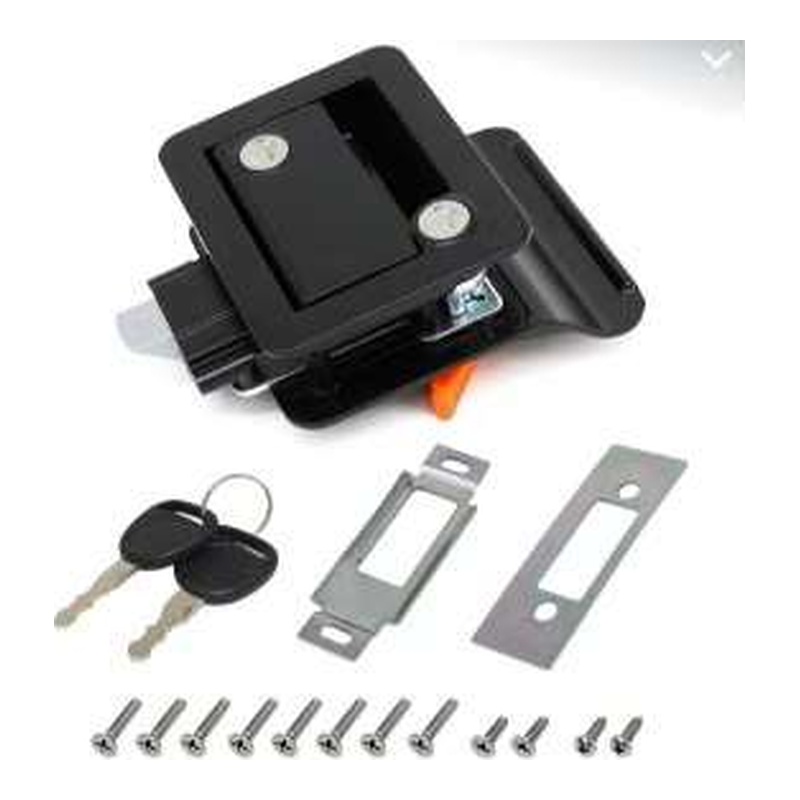 Flush Mount Paddle Lock Heavy Duty Black Powder Coated