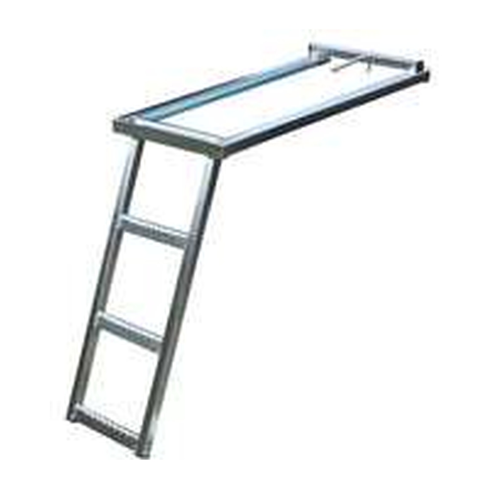 Heavy Duty Slide-Out Step Ladder 3-Step Zinc Plated 745x345mm